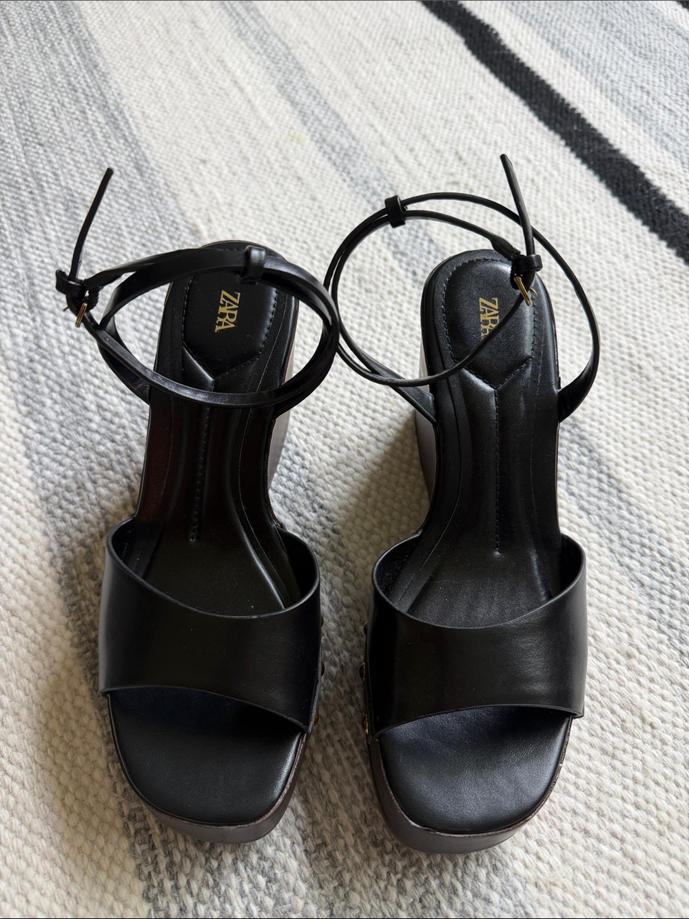 Zara Platform Wedge Sandal NEW - Picture 3 of 4